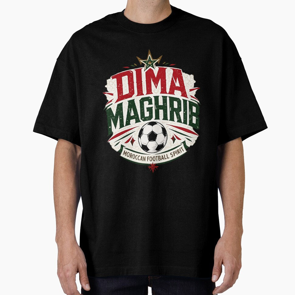 Dima Maghrib Moroccan Football Spirit by Magh-rebia Unisex T-shirt, Sweatshirt, Hoodie, Long Sleeve Tee - T-Shirt, Sweatshirt, Hoodie