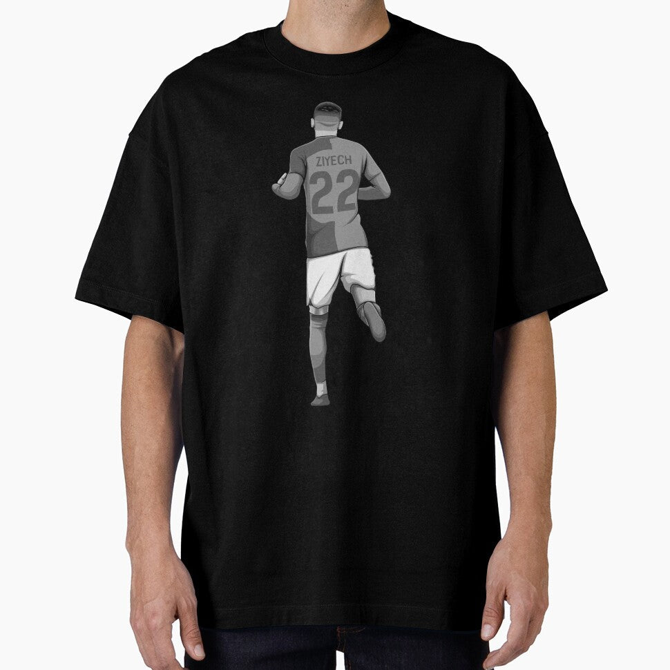 Hakim Ziyech Black and White Version by Aldduardo Unisex T-shirt, Sweatshirt, Hoodie, Long Sleeve Tee - T-Shirt, Sweatshirt, Hoodie