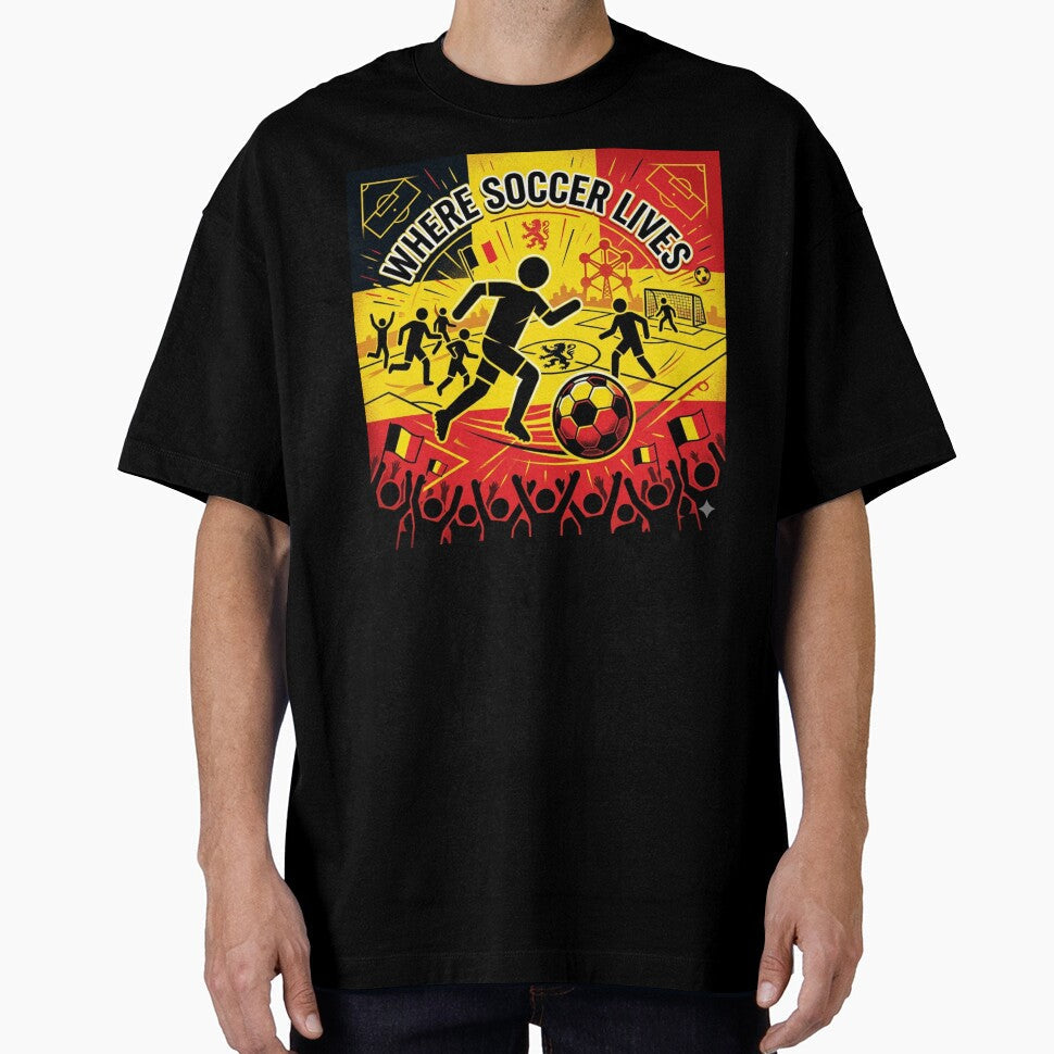 Where Soccer Lives - Belgium by Endeva4eva Unisex T-shirt, Sweatshirt, Hoodie, Long Sleeve Tee - T-Shirt, Sweatshirt, Hoodie