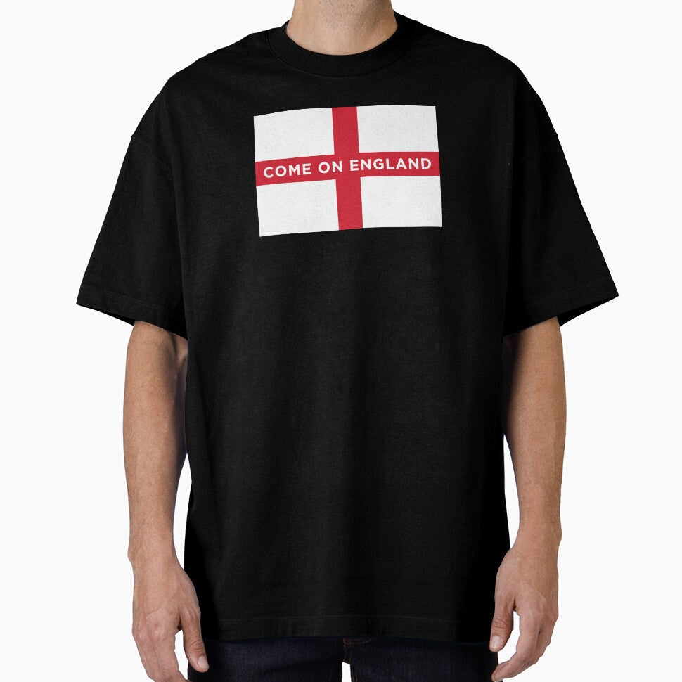 Come On England Flag (On Blue) by STUDIO-72 Unisex T-shirt, Sweatshirt, Hoodie, Long Sleeve Tee - T-Shirt, Sweatshirt, Hoodie