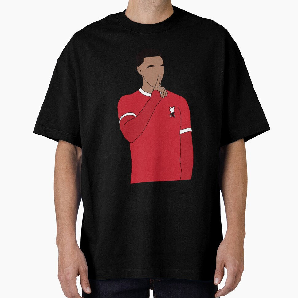 Trent Alexander-Arnold Shush by Three Word Doodles Unisex T-shirt, Sweatshirt, Hoodie, Long Sleeve Tee - T-Shirt, Sweatshirt, Hoodie