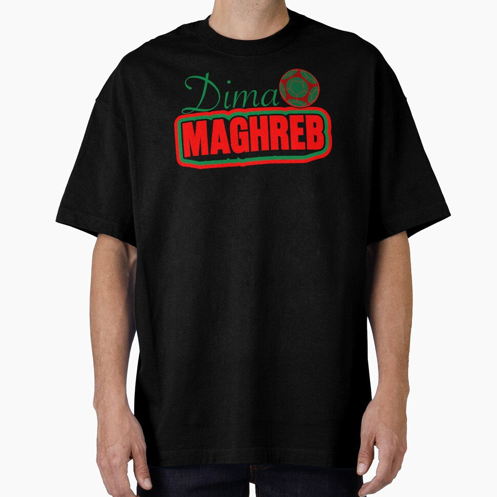 Dima Maghreb  CAN Morocco 2025 Football Fan Design | Moroccan Soccer Pride by NicolasMar Unisex T-shirt, Sweatshirt, Hoodie, Long Sleeve Tee - T-Shirt, Sweatshirt, Hoodie