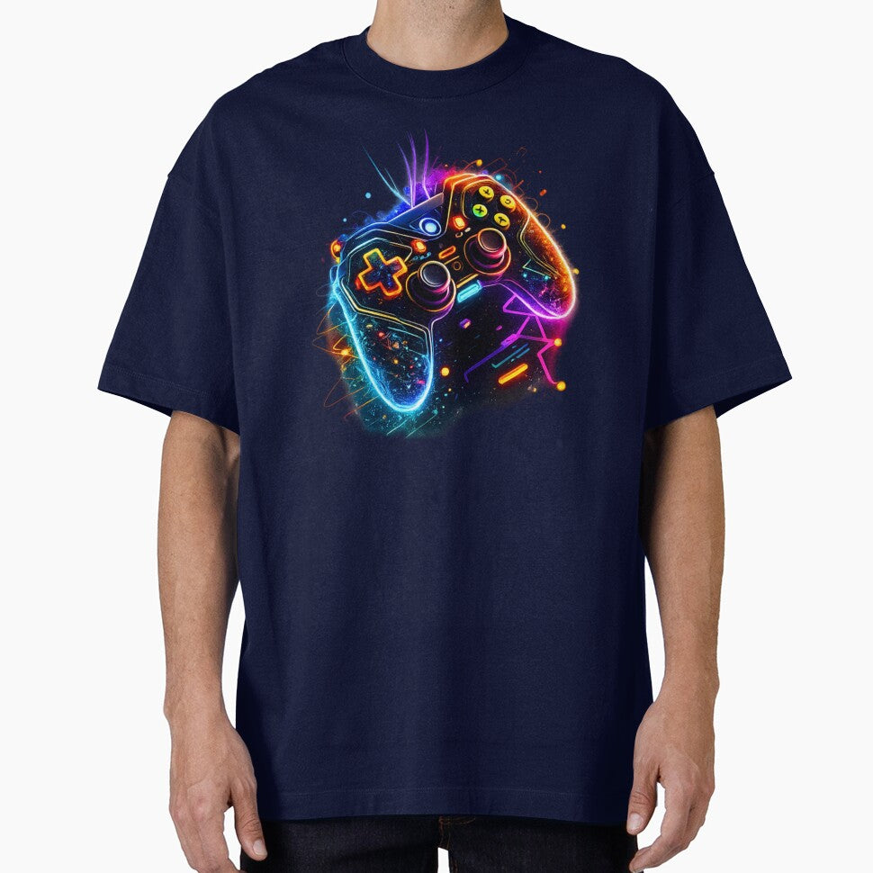 Game On Gaming Controller Neon Design by Gezonde-Voeding Unisex T-shirt, Sweatshirt, Hoodie, Long Sleeve Tee - T-Shirt, Sweatshirt, Hoodie