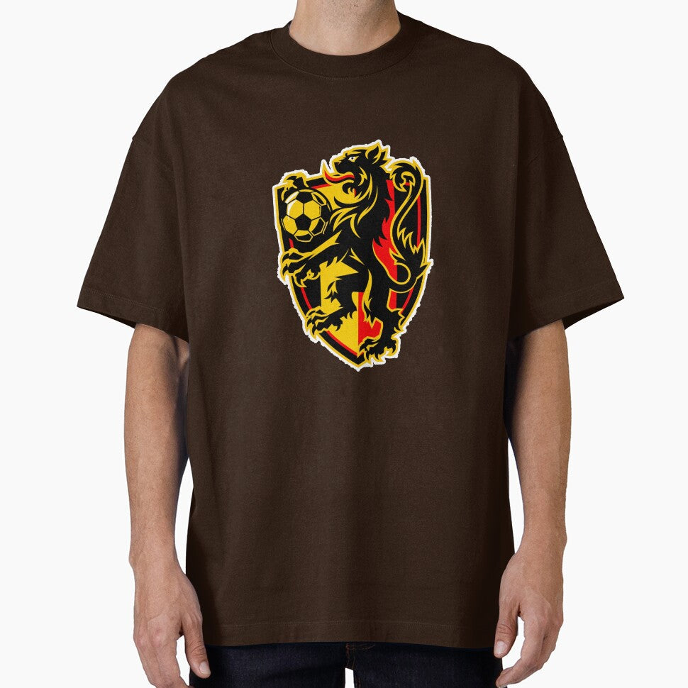 Belgian Lion Football Supporters Crest by JaaGo PopLab Unisex T-shirt, Sweatshirt, Hoodie, Long Sleeve Tee - T-Shirt, Sweatshirt, Hoodie
