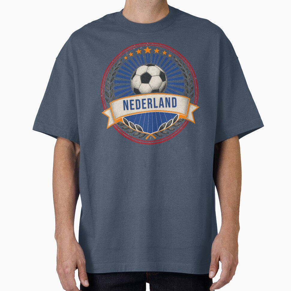 Netherlands Vintage Soccer Crest  Retro Nederland Football Badge Fan Emblem by icemanphotos - T-Shirt, Sweatshirt, Hoodie