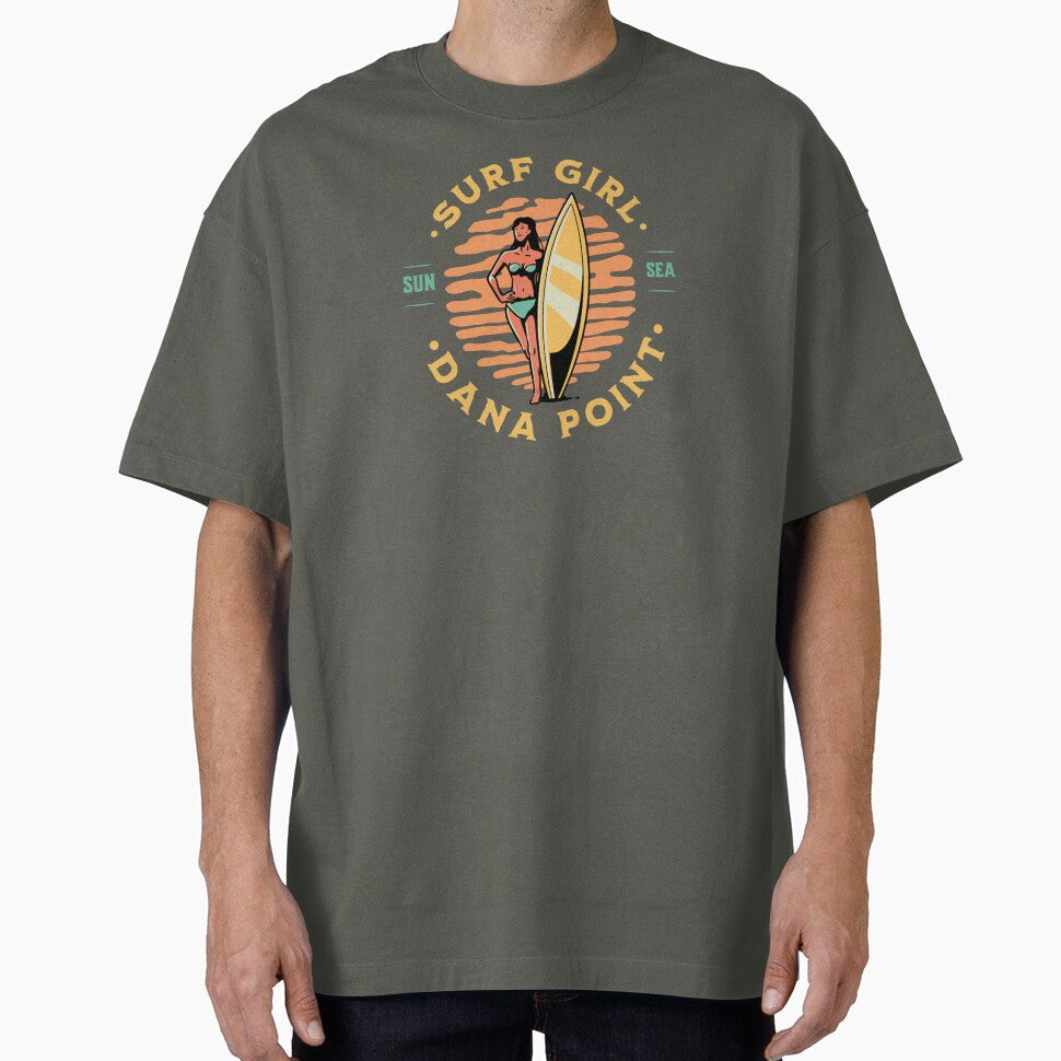 Surfer Girl Surfing Dana Point California by CattlettArt Unisex T-shirt, Sweatshirt, Hoodie, Long Sleeve Tee - T-Shirt, Sweatshirt, Hoodie