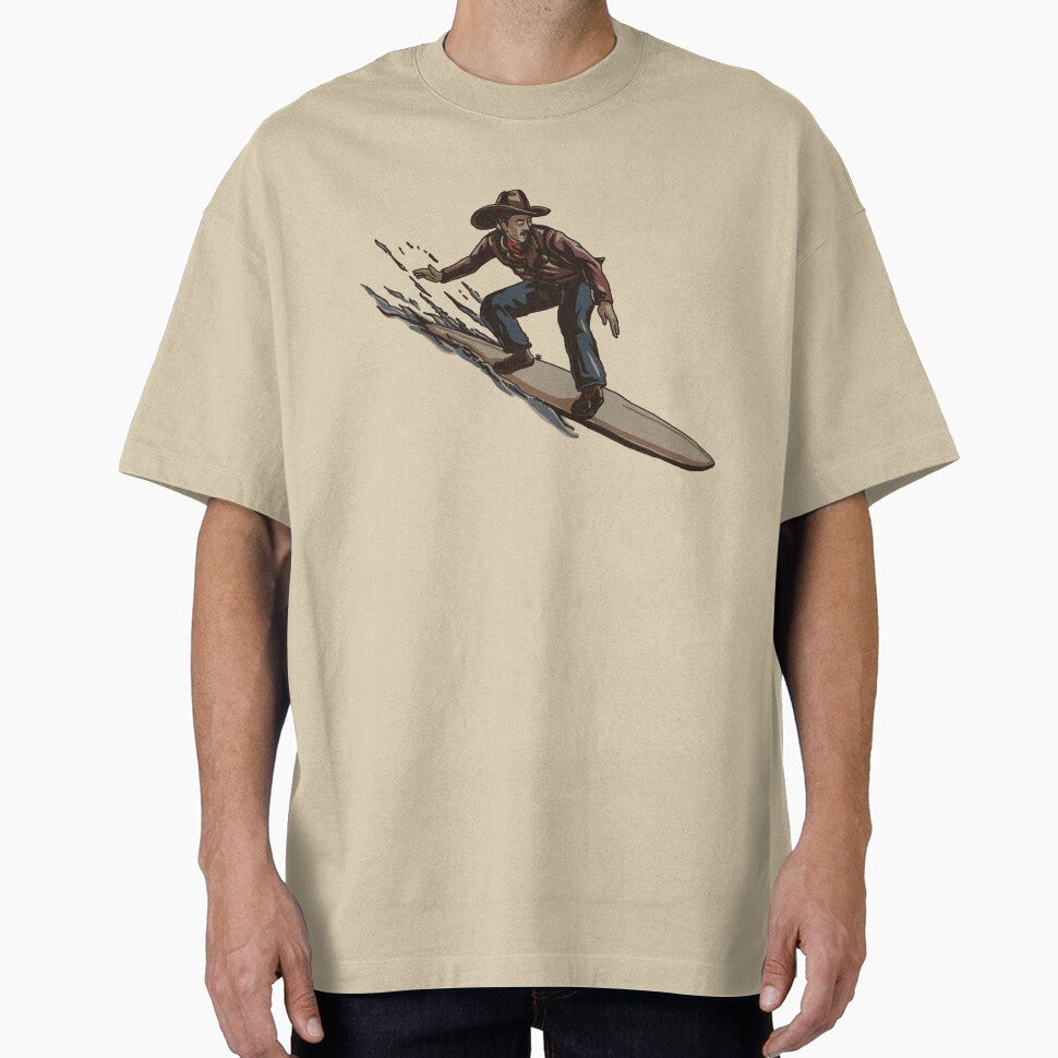 Surfing Cowboy by CleverILY Unisex T-shirt, Sweatshirt, Hoodie, Long Sleeve Tee - T-Shirt, Sweatshirt, Hoodie