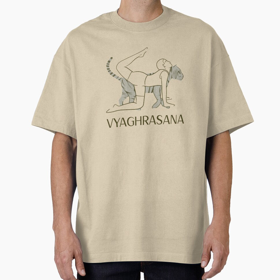 Tiger Yoga Pose Vragrhasana  Strength and Balance Yoga Design by WellspringXflow Unisex T-shirt, Sweatshirt, Hoodie, Long Sleeve Tee - T-Shirt, Sweatshirt, Hoodie