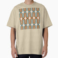 Retro Mid Century Modern - Blue, beige and chocolate brown by JMgraphic Unisex T-shirt, Sweatshirt, Hoodie, Long Sleeve Tee - T-Shirt, Sweatshirt, Hoodie