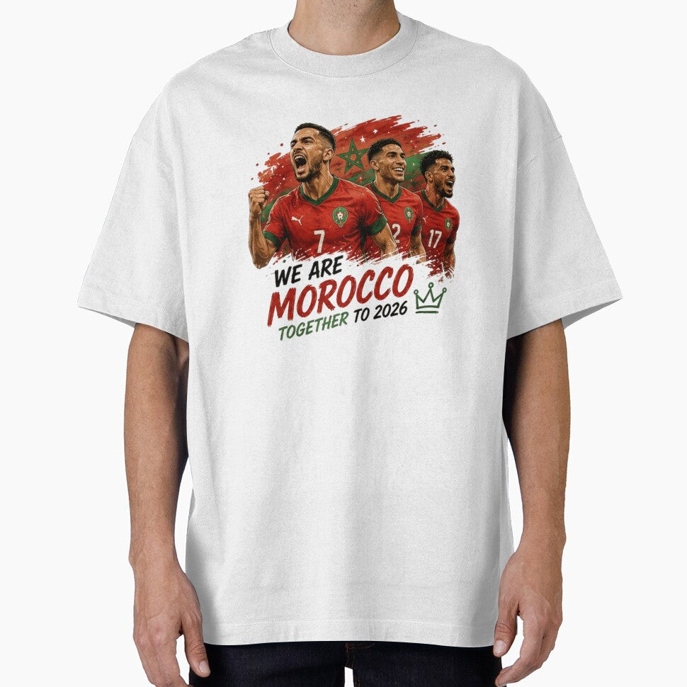 We Are Morocco Together to 2026 by Pixanova Unisex T-shirt, Sweatshirt, Hoodie, Long Sleeve Tee - T-Shirt, Sweatshirt, Hoodie