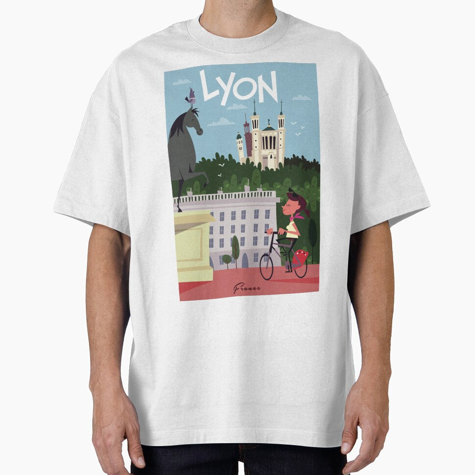 Lyon Poster by GAGodel Unisex T-shirt, Sweatshirt, Hoodie, Long Sleeve Tee - T-Shirt, Sweatshirt, Hoodie