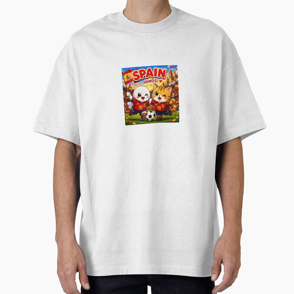 Cute Spain Football Friends by QuirkNest Studio Unisex T-shirt, Sweatshirt, Hoodie, Long Sleeve Tee - T-Shirt, Sweatshirt, Hoodie