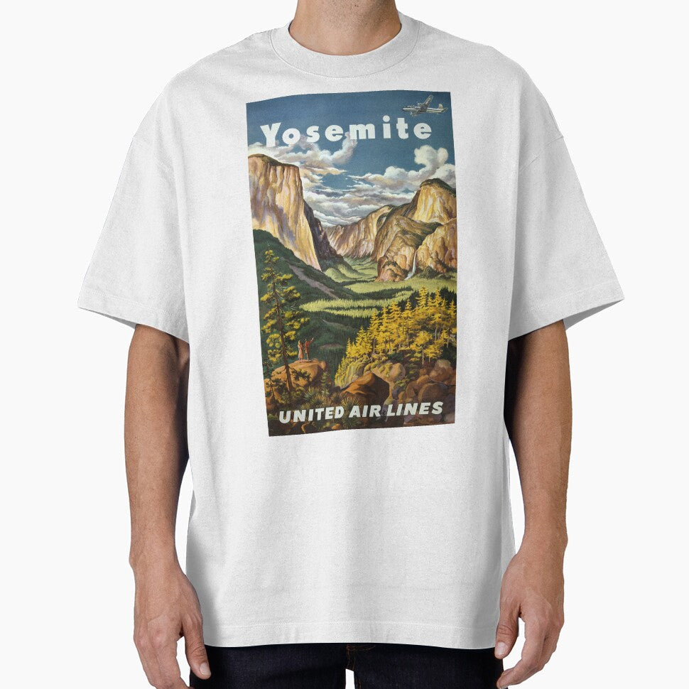 visit Yosemite - vintage by VintageQrator Unisex T-shirt, Sweatshirt, Hoodie, Long Sleeve Tee - T-Shirt, Sweatshirt, Hoodie