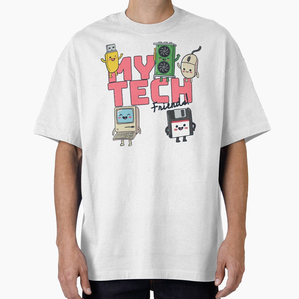 My Tech FriendsCute Retro Technology Characters Funny Geek Design by EzekRenne Unisex T-shirt, Sweatshirt, Hoodie, Long Sleeve Tee - T-Shirt, Sweatshirt, Hoodie