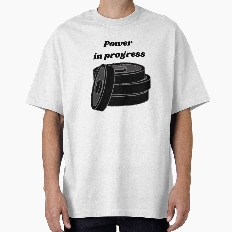 power in progress Minimal Fitness by AchraffPrint Unisex T-shirt, Sweatshirt, Hoodie, Long Sleeve Tee - T-Shirt, Sweatshirt, Hoodie