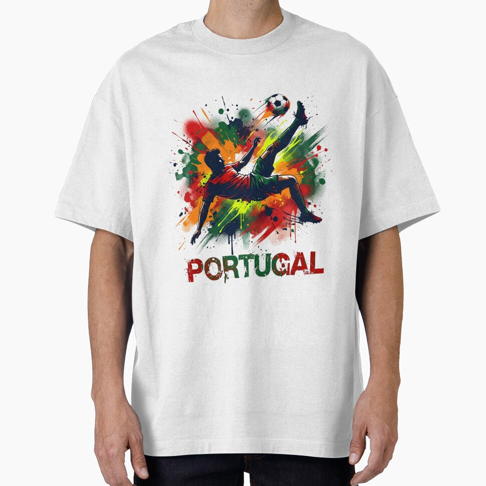 Portugal Soccer Fan T-Shirt | Red Green Football Pride Tee | Portuguese Fan Gift 2026 by 3ac-Arts - T-Shirt, Sweatshirt, Hoodie
