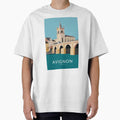 Bright Travel Poster of Avignon, France by CARRAANN Unisex T-shirt, Sweatshirt, Hoodie, Long Sleeve Tee - T-Shirt, Sweatshirt, Hoodie