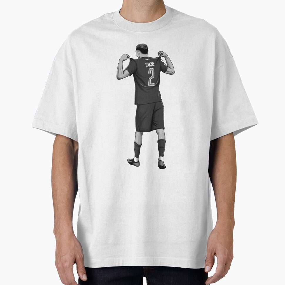 Achraf Hakimi Black and White Version by Aldduardo Unisex T-shirt, Sweatshirt, Hoodie, Long Sleeve Tee - T-Shirt, Sweatshirt, Hoodie