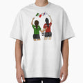 Mexico vs South Korea Soccer Fans - Friends Cheering for their Team with Flags by SMillustrations - T-Shirt, Sweatshirt, Hoodie