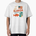 Florida Travel Sticker Art Design, Travel Art by SusannesArtShop Unisex T-shirt, Sweatshirt, Hoodie, Long Sleeve Tee - T-Shirt, Sweatshirt, Hoodie