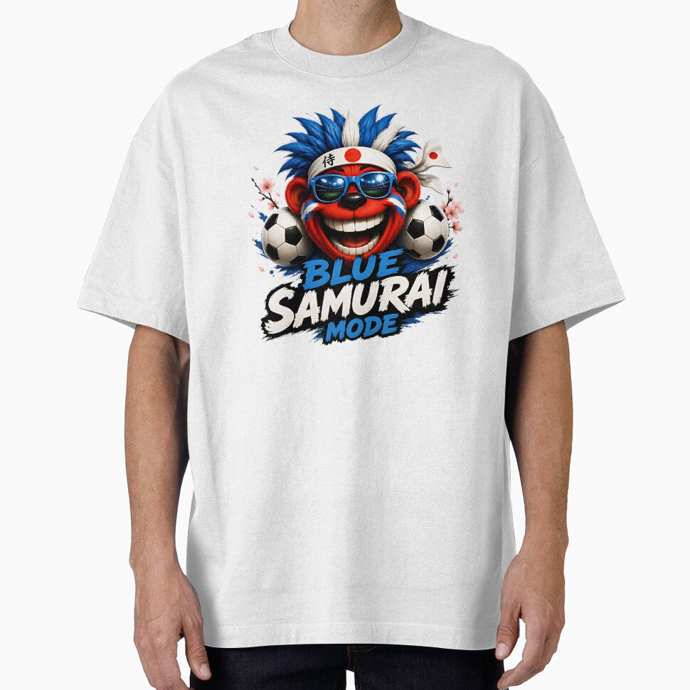 Blue Samurai Mode  Japan World Cup 2026 Fans by WabiSabiSjak Unisex T-shirt, Sweatshirt, Hoodie, Long Sleeve Tee - T-Shirt, Sweatshirt, Hoodie