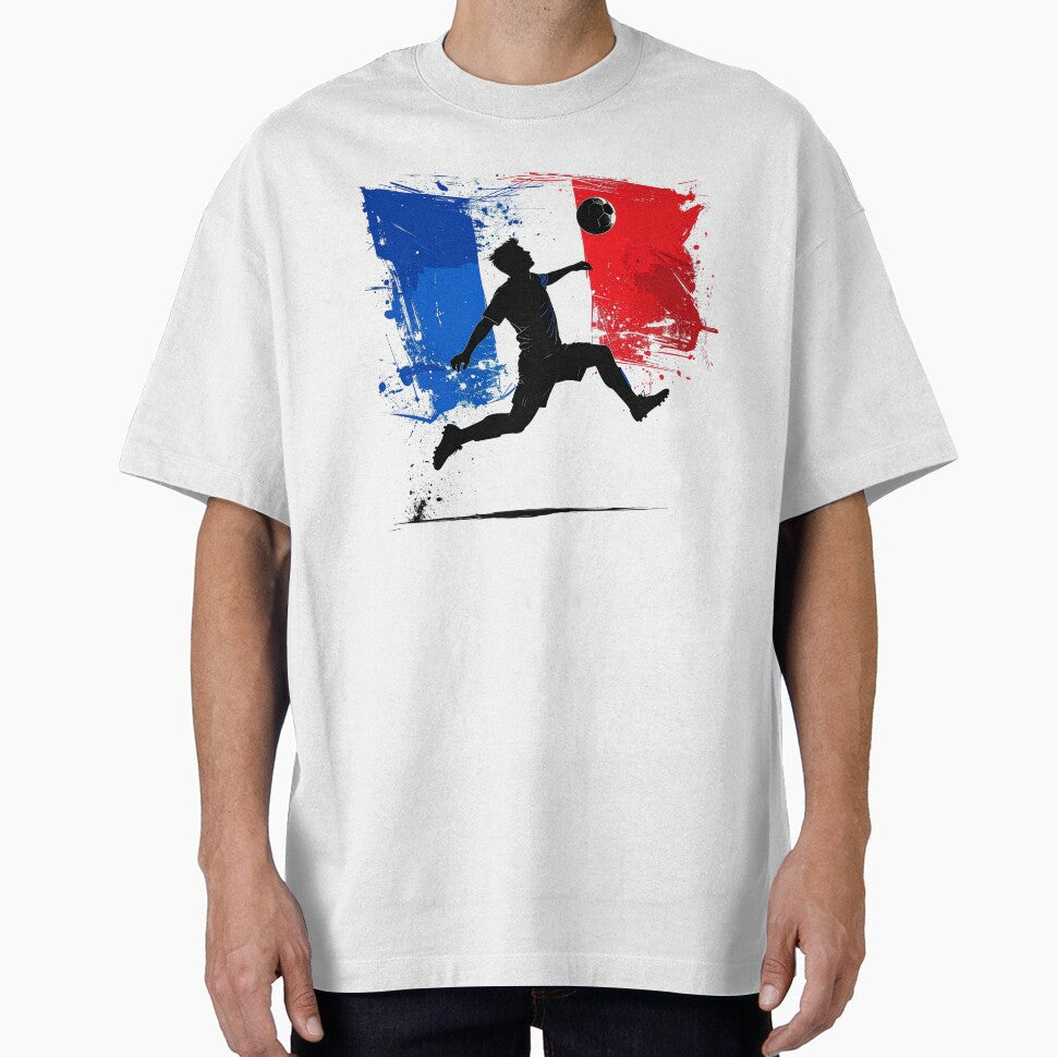 France Soccer Player Art  French Football Flag Action Fan Print by icemanphotos Unisex T-shirt, Sweatshirt, Hoodie, Long Sleeve Tee - T-Shirt, Sweatshirt, Hoodie