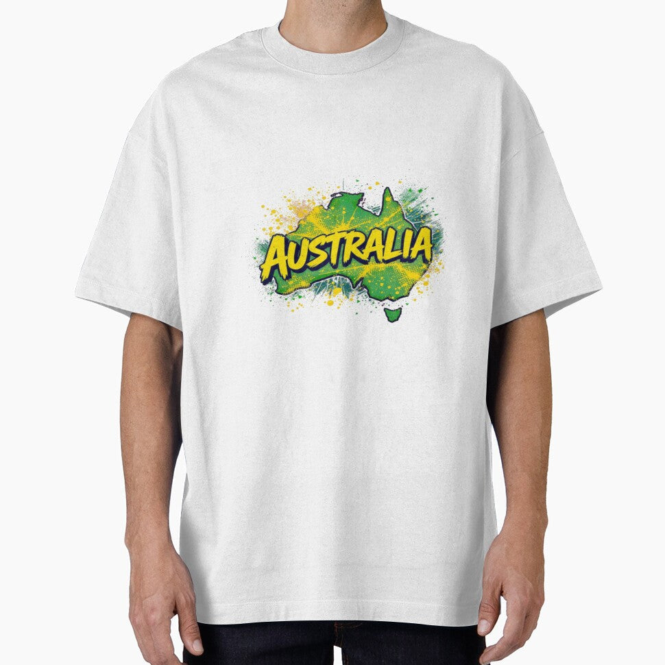 Australia Shattered Energy Football Fan Tee by jackbermess Unisex T-shirt, Sweatshirt, Hoodie, Long Sleeve Tee - T-Shirt, Sweatshirt, Hoodie