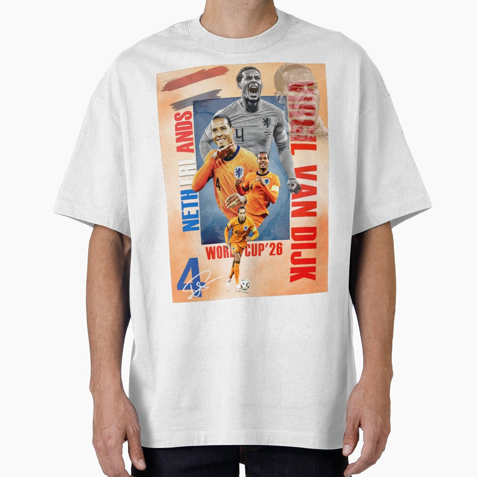 Virgil van Dijk Netherlands Poster - Oranje Football Art Print by Af-RT10 Unisex T-shirt, Sweatshirt, Hoodie, Long Sleeve Tee - T-Shirt, Sweatshirt, Hoodie
