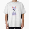 Pastel Kawaii Purple Fox  Cute Aesthetic Animal Illustration by Kavya Art Unisex T-shirt, Sweatshirt, Hoodie, Long Sleeve Tee - T-Shirt, Sweatshirt, Hoodie
