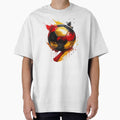 Football in black, red, and gold paint splatters, Germany by LiskoDesign Unisex T-shirt, Sweatshirt, Hoodie, Long Sleeve Tee - T-Shirt, Sweatshirt, Hoodie