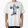 Vintage Otter Weightlifting Deadlift Gym Animal Lover by DoodleTortle Unisex T-shirt, Sweatshirt, Hoodie, Long Sleeve Tee - T-Shirt, Sweatshirt, Hoodie