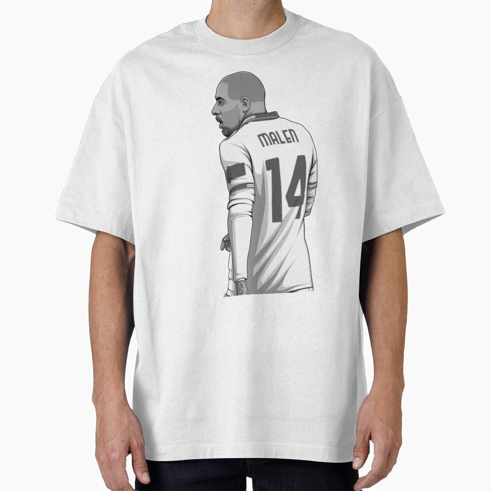 Donyell Malen Black and White Version by Aldduardo Unisex T-shirt, Sweatshirt, Hoodie, Long Sleeve Tee - T-Shirt, Sweatshirt, Hoodie