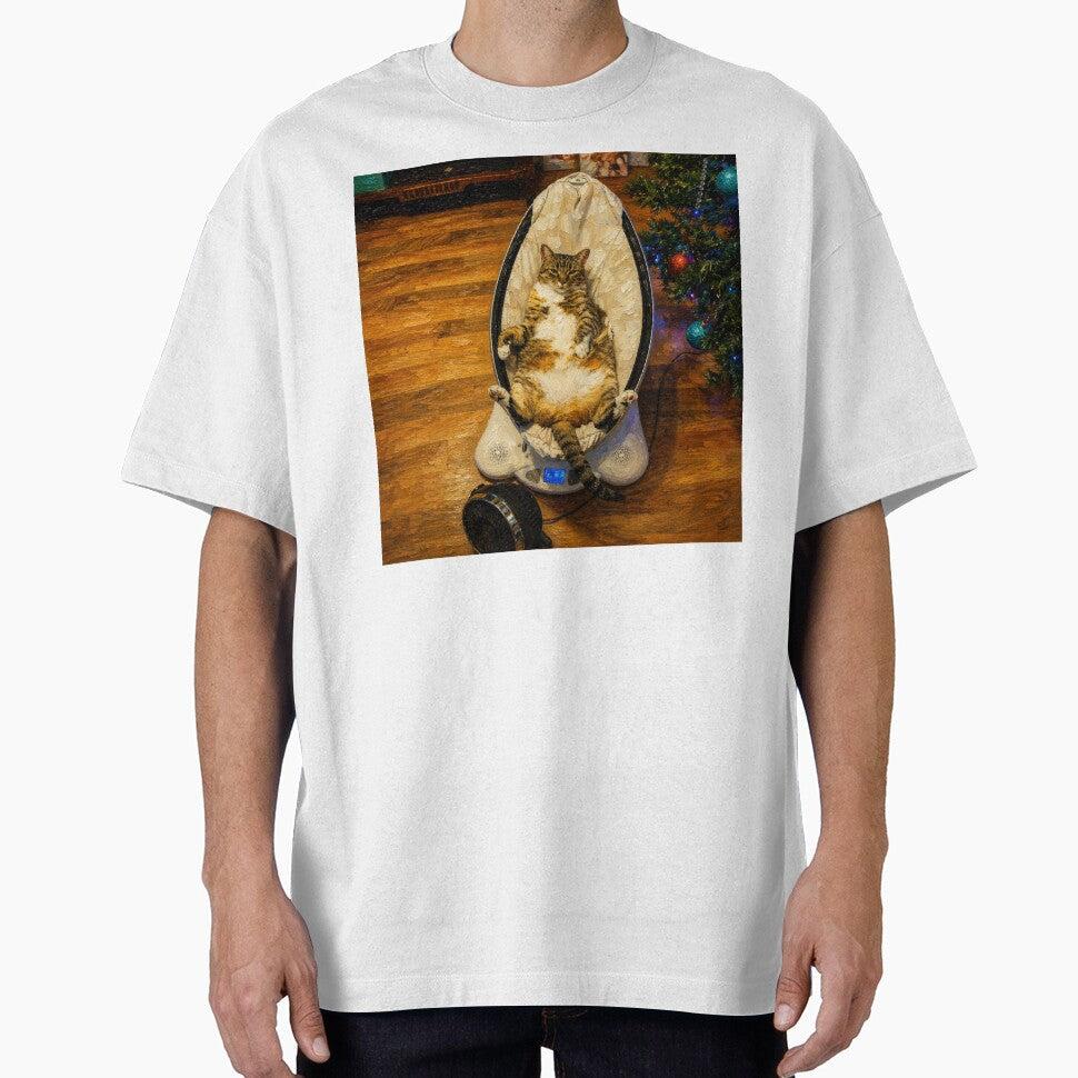 Cozy holiday moment with tabby cat by donchago Unisex T-shirt, Sweatshirt, Hoodie, Long Sleeve Tee - T-Shirt, Sweatshirt, Hoodie