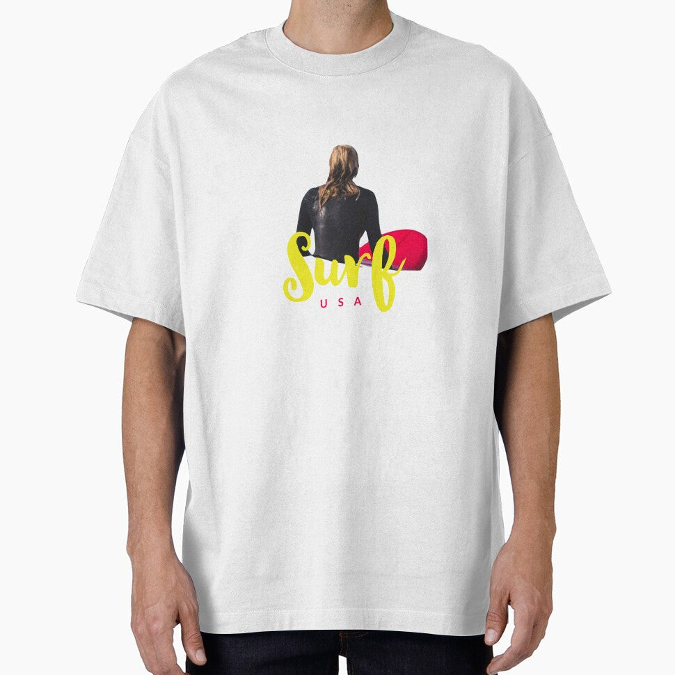 SURF USA - MINIMALIST - USA - RED BOARD - SURFING by Tropical Blood Unisex T-shirt, Sweatshirt, Hoodie, Long Sleeve Tee - T-Shirt, Sweatshirt, Hoodie