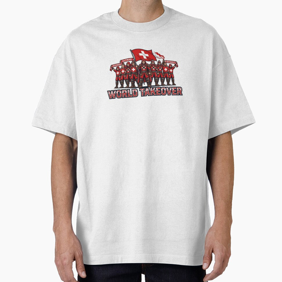 Switzerland Soccer Fans Power Rise Sticker 2026 Football Supporters by Imaginarium of Chaos falcon88 - T-Shirt, Sweatshirt, Hoodie