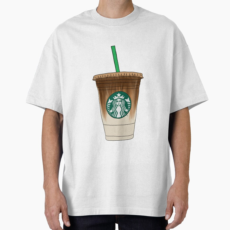 Iced Coffee Latte Illustration by ravenmandyshop Unisex T-shirt, Sweatshirt, Hoodie, Long Sleeve Tee - T-Shirt, Sweatshirt, Hoodie