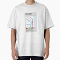 Mini Metro Chicago Map by Vickers01 Unisex T-shirt, Sweatshirt, Hoodie, Long Sleeve Tee - T-Shirt, Sweatshirt, Hoodie