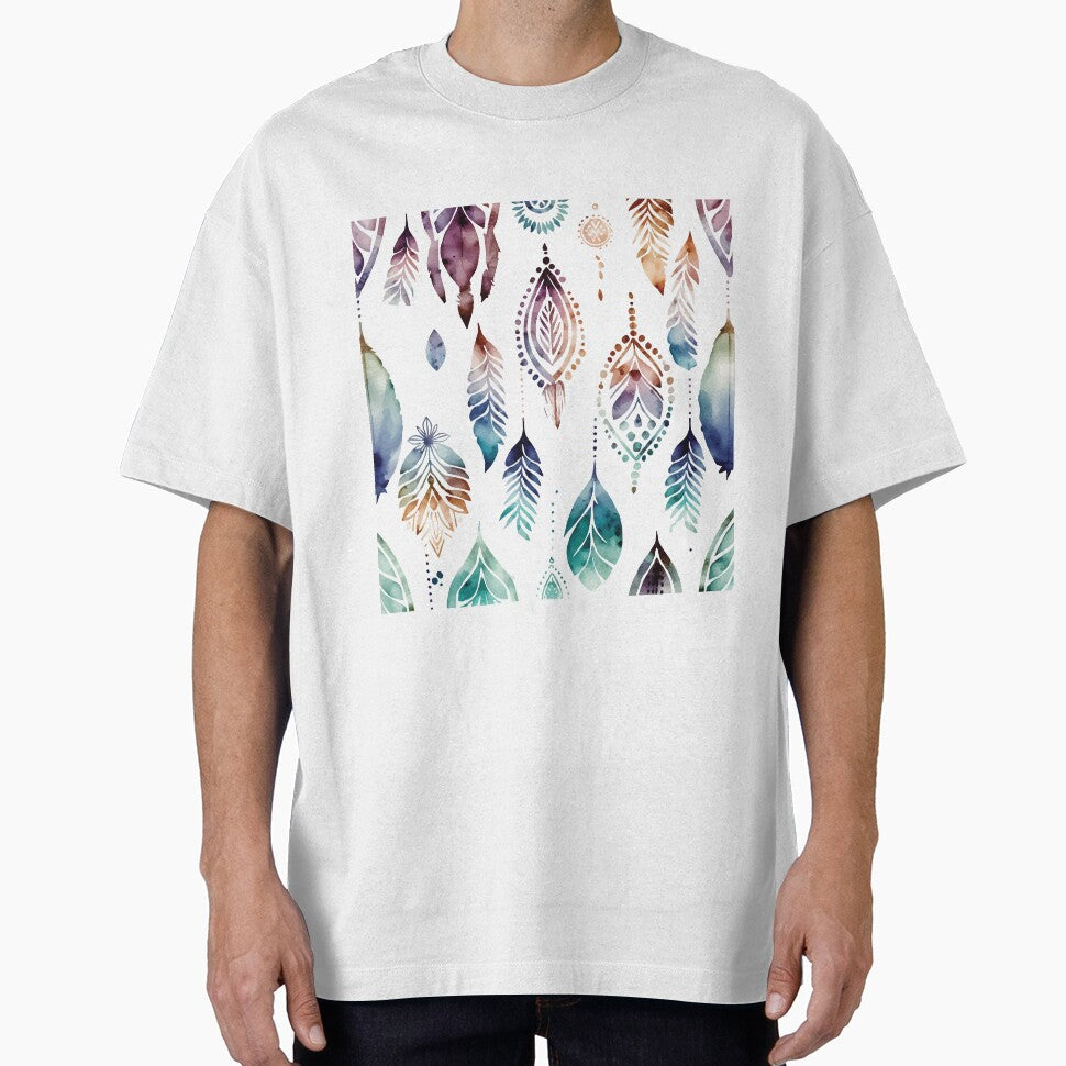 A Delicate Feather Bohemian Watercolor Print - Boho Chic Patterns by GVRDesign Unisex T-shirt, Sweatshirt, Hoodie, Long Sleeve Tee - T-Shirt, Sweatshirt, Hoodie