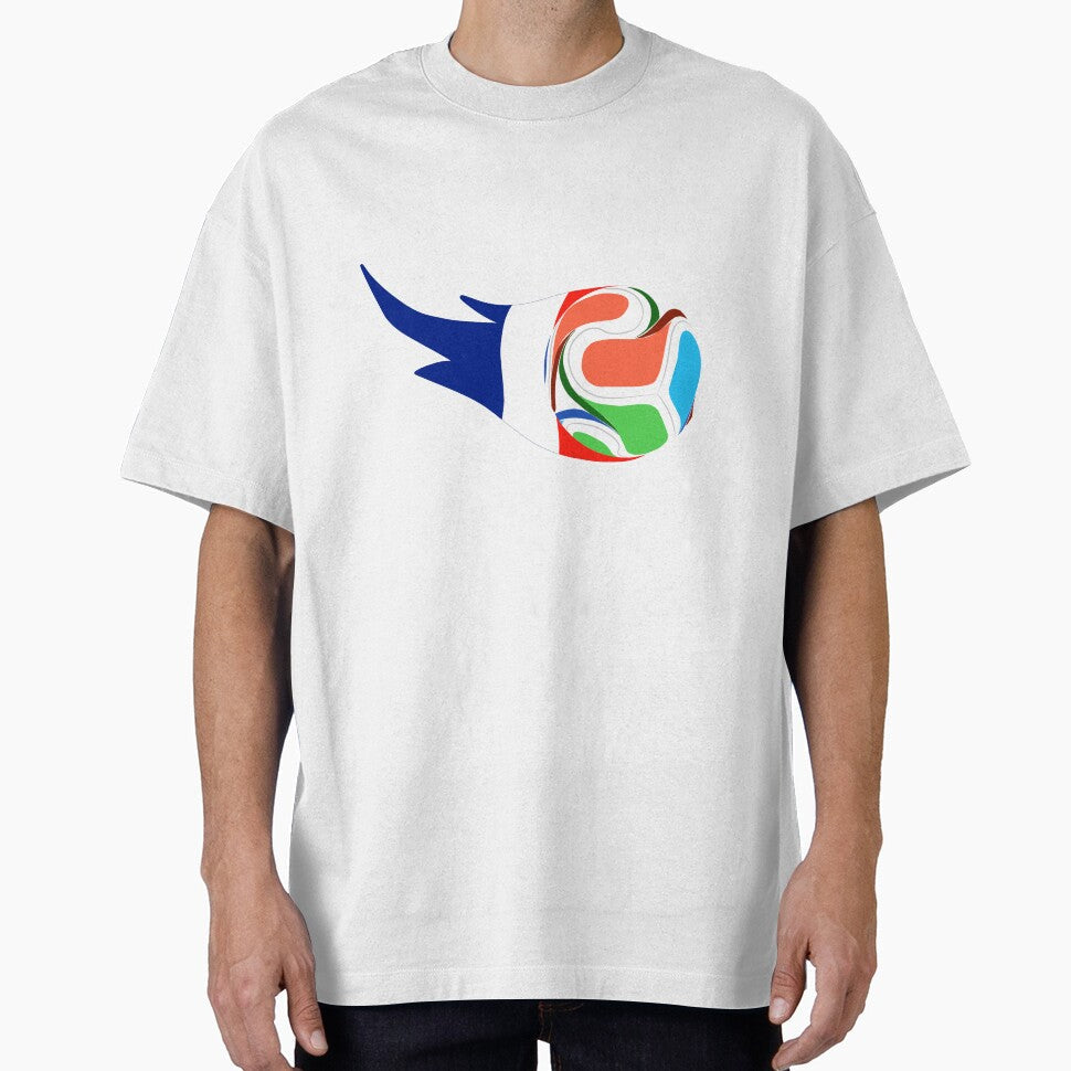 France Flaming Soccer Ball  World Cup 2026 by Shorazu Unisex T-shirt, Sweatshirt, Hoodie, Long Sleeve Tee - T-Shirt, Sweatshirt, Hoodie