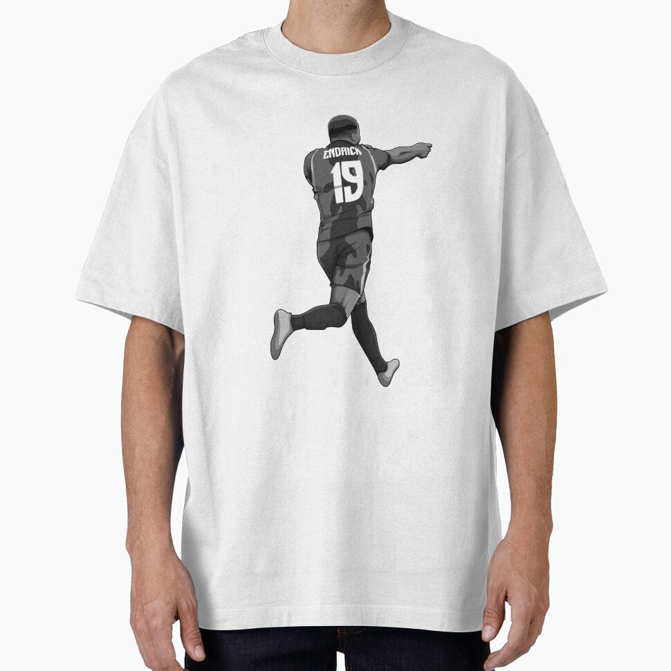 Endrick Black and White Version by Aldduardo Unisex T-shirt, Sweatshirt, Hoodie, Long Sleeve Tee - T-Shirt, Sweatshirt, Hoodie
