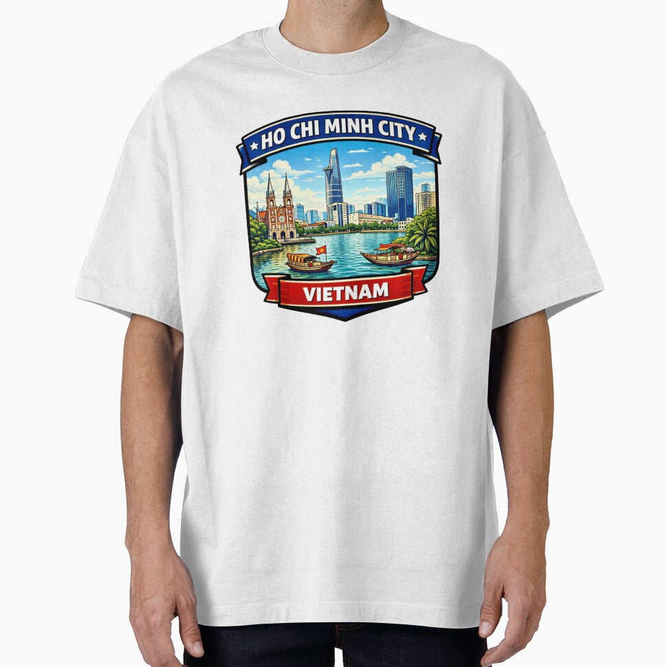 Ho Chi Minh City, Vietnam by Myra365Art Unisex T-shirt, Sweatshirt, Hoodie, Long Sleeve Tee - T-Shirt, Sweatshirt, Hoodie