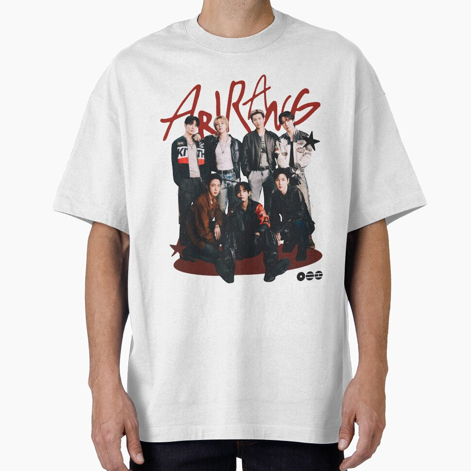 Bts Arirang Group Poster Red Accent Moamaxshop Tee Unisex T-shirt, Sweatshirt, Hoodie - T-Shirt, Sweatshirt, Hoodie