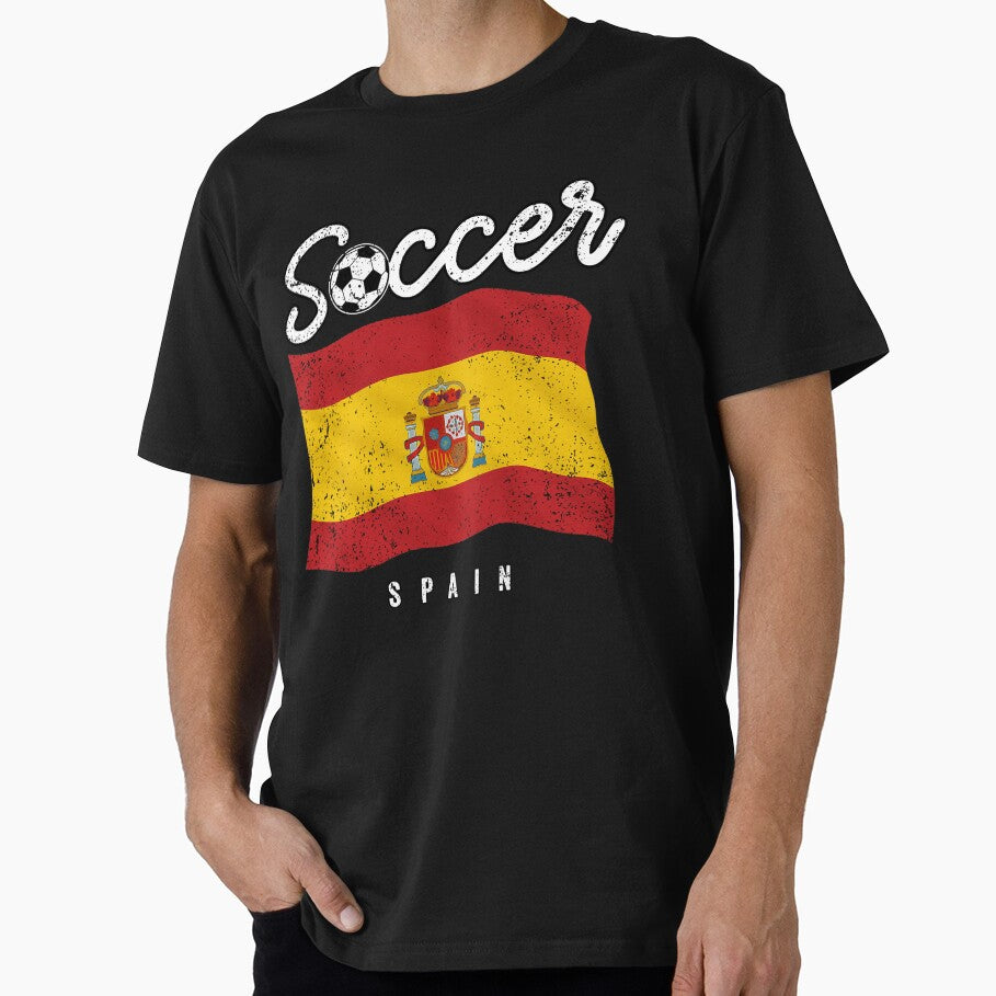 SOCCER TEAMS BIG FLAG - SPAIN - Fans and Teams for Men and Women T-shirt by wallsandpatts Unisex T-shirt, Sweatshirt, Hoodie, Long Sleeve Tee - T-Shirt, Sweatshirt, Hoodie