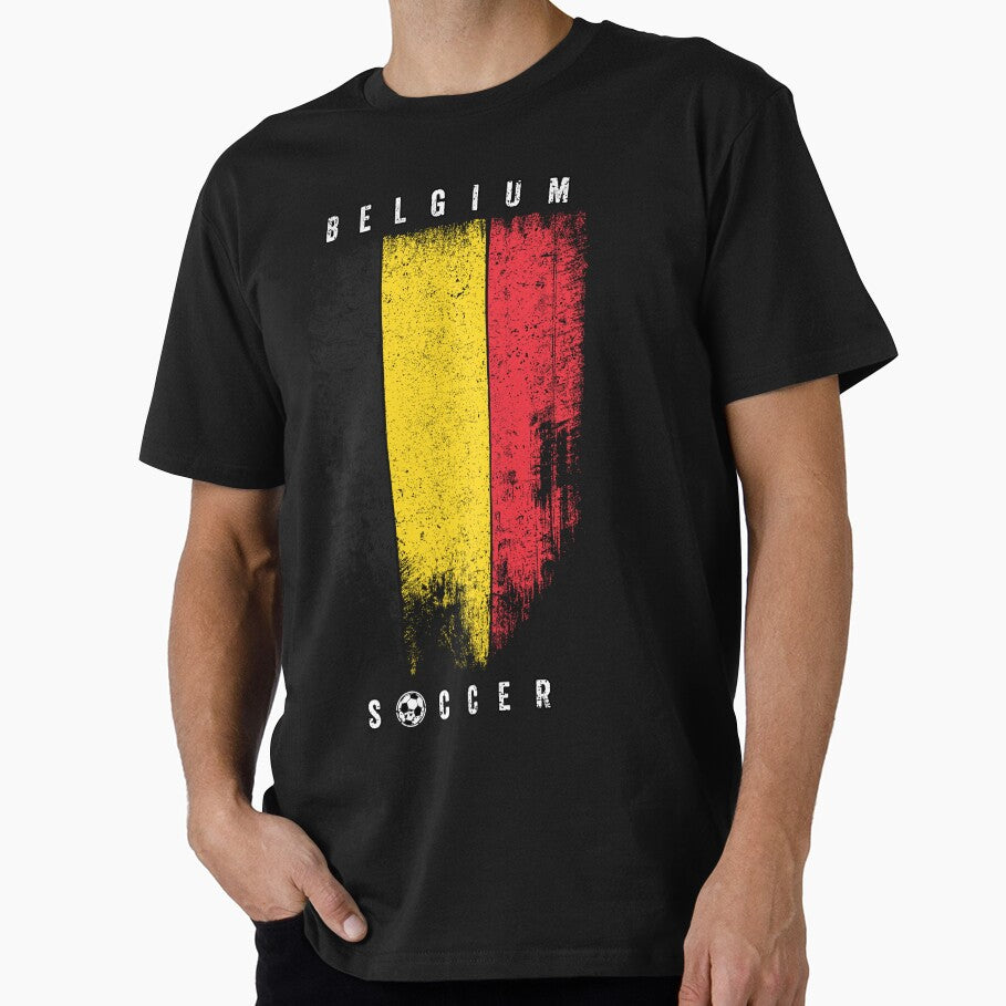 SOCCER TEAMS VERTICAL FLAG - BELGIUM - Fans and Teams for Men and Women T-shirt by wallsandpatts - T-Shirt, Sweatshirt, Hoodie
