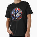 France Football Badge Logo  Hardcore Fan Soccer Crest by TKOprintdesigns Unisex T-shirt, Sweatshirt, Hoodie, Long Sleeve Tee - T-Shirt, Sweatshirt, Hoodie