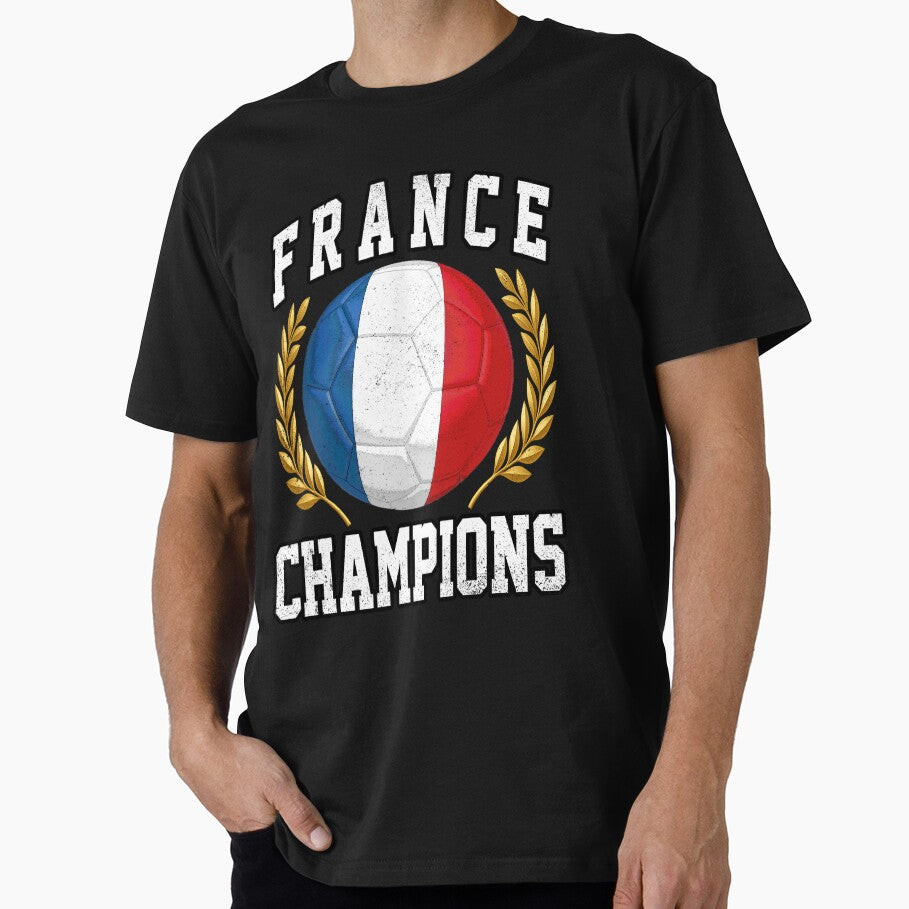SOCCER BALL FLAG CHAMPIONS - FRANCE - Fans and Teams for Men and Women T-shirt by wallsandpatts - T-Shirt, Sweatshirt, Hoodie