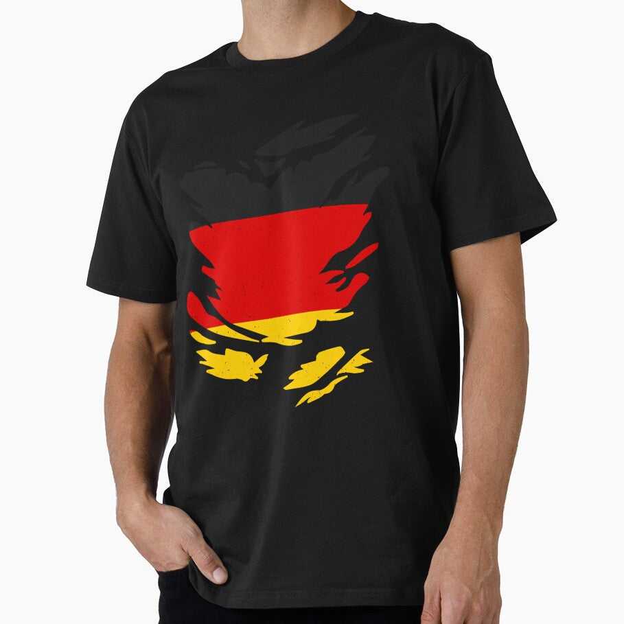 RIPPED SHIRT FLAG INSIDE - GERMANY - Fans and Teams for Men and Women T-shirt-Recovered by wallsandpatts - T-Shirt, Sweatshirt, Hoodie