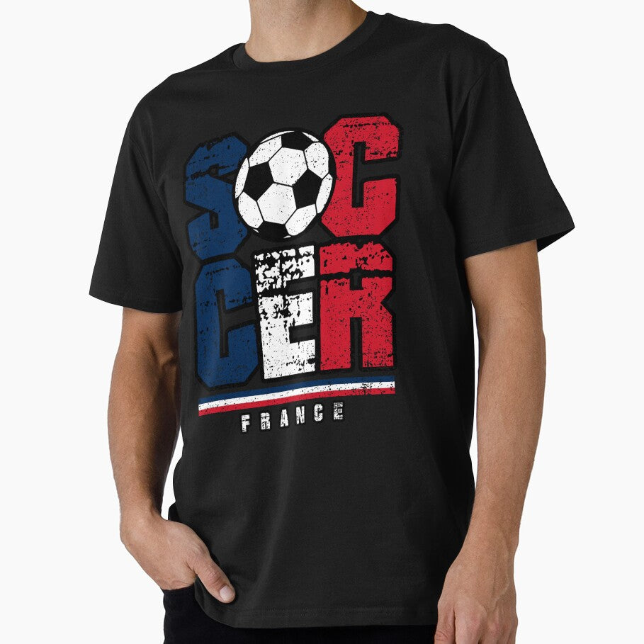 SOCCER TEAMS BIG TEXT SOCCER - FRANCE - Fans and Teams for Men and Women T-shirt by wallsandpatts - T-Shirt, Sweatshirt, Hoodie
