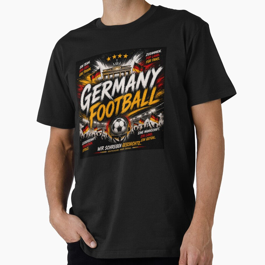 Germany Football Typography Design | Modern Soccer Supporter Graphic by TKOprintdesigns Unisex T-shirt, Sweatshirt, Hoodie, Long Sleeve Tee - T-Shirt, Sweatshirt, Hoodie