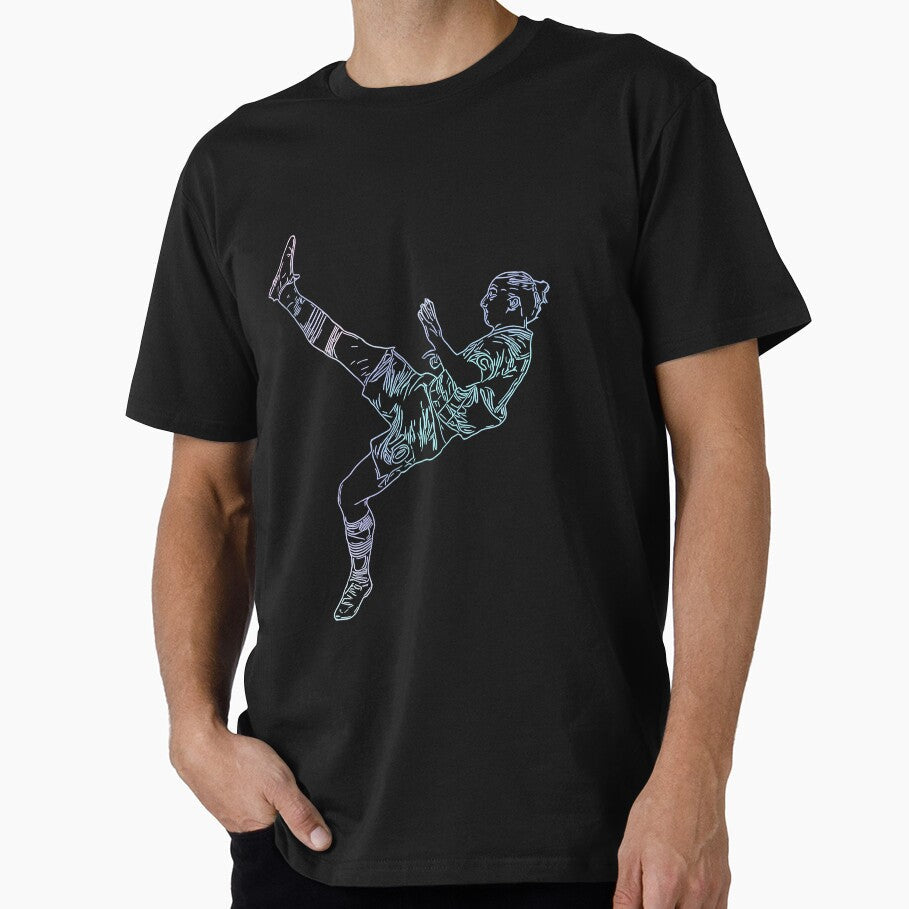 Zlatan Ibrahimovic Bicycle Karate Kick Sweden goal Line Art Holographic by 442workshop Unisex T-shirt, Sweatshirt, Hoodie, Long Sleeve Tee - T-Shirt, Sweatshirt, Hoodie